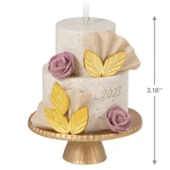 Hallmark A Sweet Beginning 2023 Porcelain Ornament -Hot Sale Hallmark Store 2023 Wedding Cake Keepsake Ornament 1999QHX3067 03