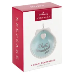 Hallmark A Heart Remembered 2023 Porcelain Ornament -Hot Sale Hallmark Store A Heart Remembered Seashell Keepsake Ornament 1799QHX3037 04