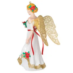Hallmark Christmas Angels Good Cheer Ornament 11 Hallmark Christmas Angels Good Cheer Ornament -Hot Sale Hallmark Store Angel in Red Flowers Dress Keepsake Ornament 2499QXR8267 06