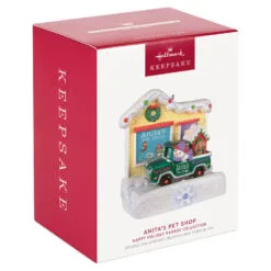 Hallmark Happy Holiday Parade Collection Anita's Pet Shop Musical Ornament With Light -Hot Sale Hallmark Store Anitas Pet Shop Store and Truck Keepsake Ornament 3499QGO2519 04