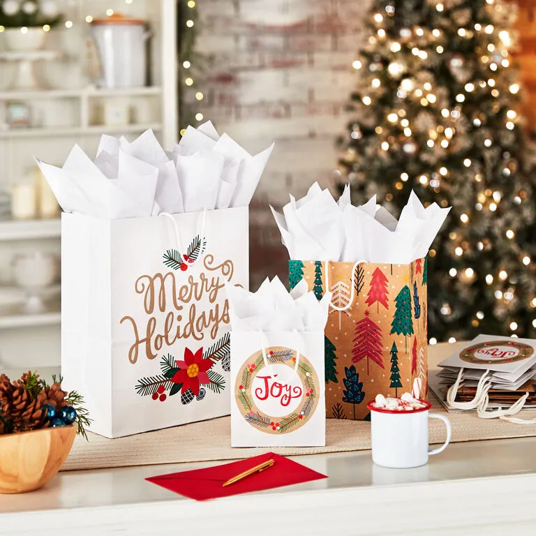 Hallmark Assorted Holiday Merry 8-Pack Small, Medium And Large Christmas Gift Bags 2 Hallmark Assorted Holiday Merry 8-Pack Small, Medium And Large Christmas Gift Bags - Image 2