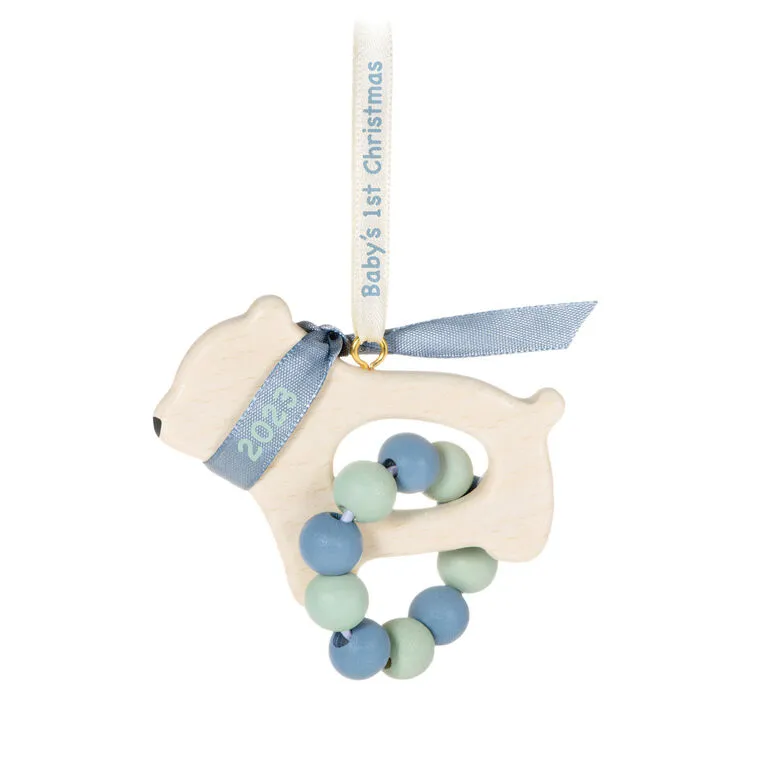 Hallmark Baby Boy's First Christmas Bear 2023 Ornament 1 Hallmark Baby Boy's First Christmas Bear 2023 Ornament