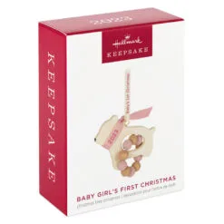 Hallmark Baby Girl's First Christmas Bear 2023 Ornament -Hot Sale Hallmark Store Baby Girls 1st Christmas Bear Keepsake Ornament 1799QGO2737 04