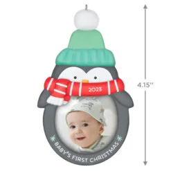 Hallmark Baby's 1st Christmas 2023 Photo Frame Ornament -Hot Sale Hallmark Store Babys 1st Christmas Penquin Frame Keepsake Ornament 1699QGO2719 03