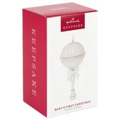 Hallmark Baby's First Christmas Rattle 2023 Porcelain Ornament -Hot Sale Hallmark Store Babys 1st Christmas Rattle Keepsake Ornament 2499QHX3107 04