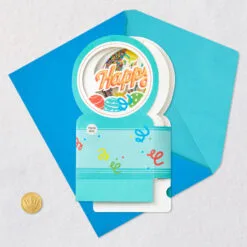 Hallmark All The Happiness Snow Globe Musical 3D Birthday Card With Motion -Hot Sale Hallmark Store Balloons Snow Globe Musical Motion 3DBirthday Card 1299WDR1212 05