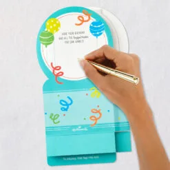 Hallmark All The Happiness Snow Globe Musical 3D Birthday Card With Motion -Hot Sale Hallmark Store Balloons Snow Globe Musical Motion 3DBirthday Card 1299WDR1212 06