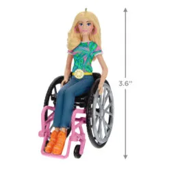 Hallmark Barbie™ Fashionista With Wheelchair Ornament -Hot Sale Hallmark Store Barbie in Wheelchair Keepsake Ornament 1999QXI7017 03