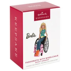 Hallmark Barbie™ Fashionista With Wheelchair Ornament -Hot Sale Hallmark Store Barbie in Wheelchair Keepsake Ornament 1999QXI7017 04