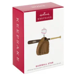 Hallmark Baseball Star 2023 Ornament -Hot Sale Hallmark Store Baseball Bat Glove and Ball Keepsake Ornament 1399QGO2697 04