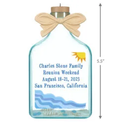 Hallmark A Day At The Beach Sun & Waves Personalized Text Ornament -Hot Sale Hallmark Store Beach Glass Bottle Personalized Christmas Ornament 2499QHE2118B1 03