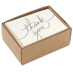Hallmark Black Script Bulk Boxed Blank Thank-You Notes, Pack Of 40 -Hot Sale Hallmark Store Black Script Boxed Blank ThankYou Notes Multipack 1TYN2453 04