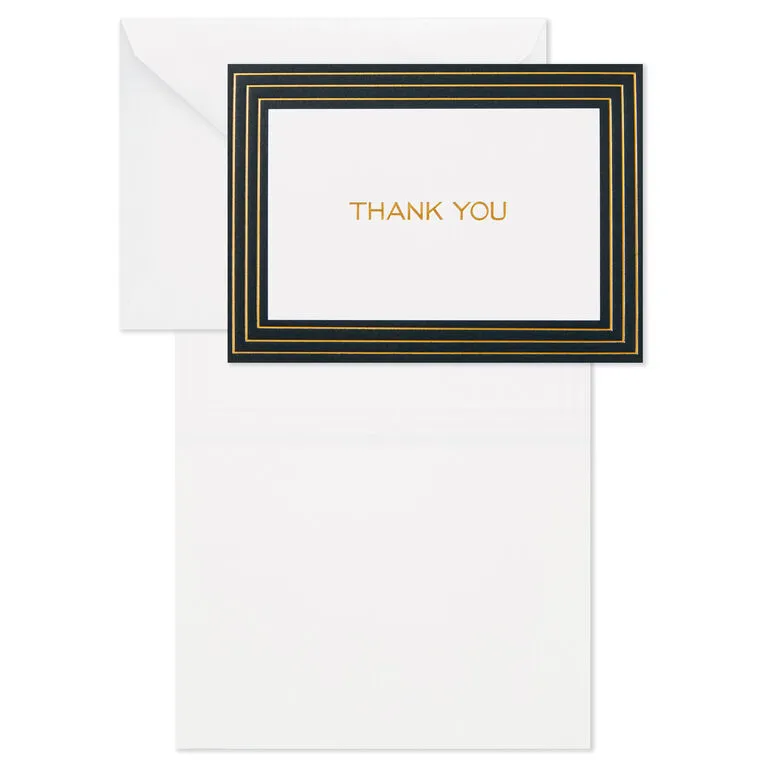 Hallmark Black And Gold Bulk Blank Thank-You Notes, Pack Of 50 3 Hallmark Black And Gold Bulk Blank Thank-You Notes, Pack Of 50 - Image 3