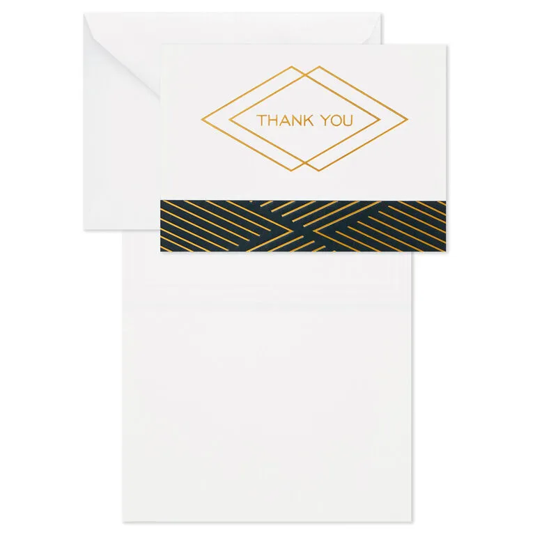 Hallmark Black And Gold Bulk Blank Thank-You Notes, Pack Of 50 4 Hallmark Black And Gold Bulk Blank Thank-You Notes, Pack Of 50 - Image 4