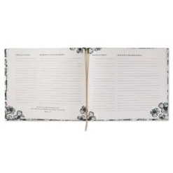 Hallmark In Loving Memory Floral Funeral Guest Book 8 Hallmark In Loving Memory Floral Funeral Guest Book -Hot Sale Hallmark Store Black and White Floral Guest Book for Funeral 1BMK1609 04