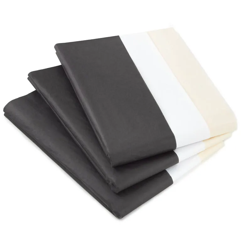 Hallmark Black/White/Cream 3-Pack Bulk Tissue Paper, 120 Sheets 1 Hallmark Black/White/Cream 3-Pack Bulk Tissue Paper, 120 Sheets