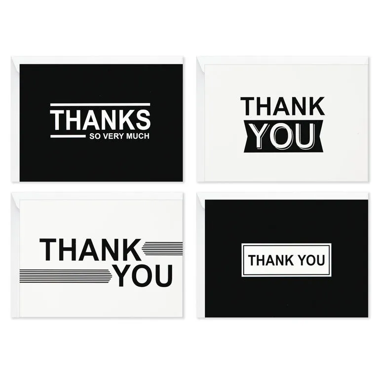 Hallmark Black-and-White Assorted Blank Thank-You Notes, Pack Of 48 2 Hallmark Black-and-White Assorted Blank Thank-You Notes, Pack Of 48 - Image 2
