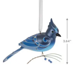 Hallmark The Beauty Of Birds Steller's Jay Ornament -Hot Sale Hallmark Store Blue Jay Bird Keepsake Ornament 1799QXR8057 03
