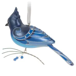Hallmark The Beauty Of Birds Steller's Jay Ornament -Hot Sale Hallmark Store Blue Jay Bird Keepsake Ornament 1799QXR8057 06