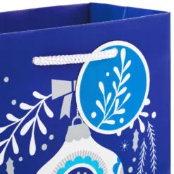 Hallmark Blue And Silver 8-Pack Holiday Gift Bags, Assorted Sizes And Designs -Hot Sale Hallmark Store Blue and Silver Holiday Gift Bags Bulk Pack XGB4895 06