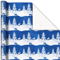 Hallmark Blue And White 3-Pack Holiday Wrapping Paper Assortment, 120 Sq. Ft. 9 Hallmark Blue And White 3-Pack Holiday Wrapping Paper Assortment, 120 Sq. Ft. -Hot Sale Hallmark Store Blue and White Holiday Wrapping Paper Assortment 5JXW1256 03