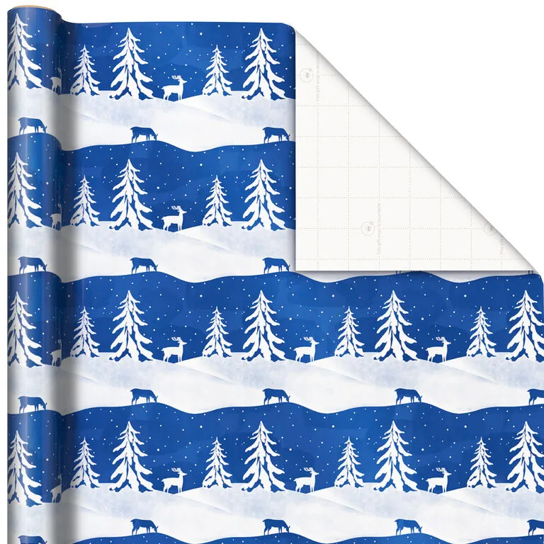 Hallmark Blue And White 3-Pack Holiday Wrapping Paper Assortment, 120 Sq. Ft. 3 Hallmark Blue And White 3-Pack Holiday Wrapping Paper Assortment, 120 Sq. Ft. - Image 3