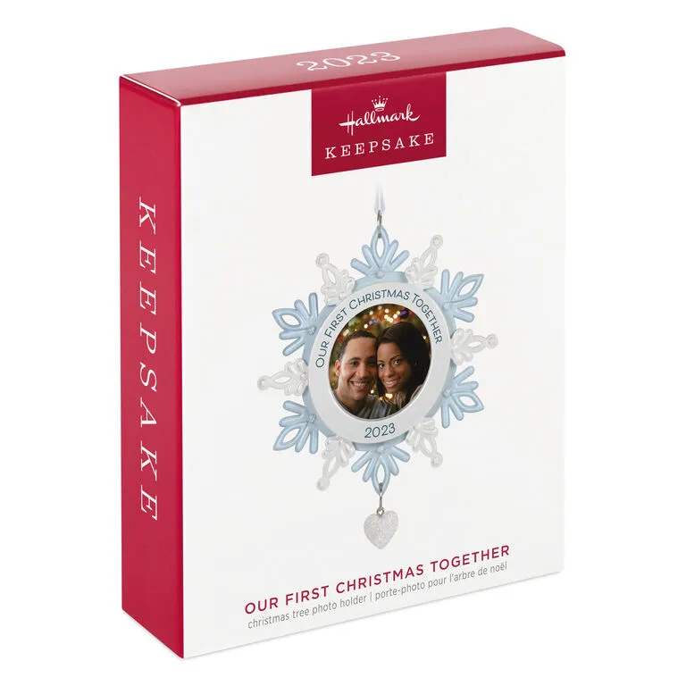Hallmark Our First Christmas Together Snowflake 2023 Photo Frame Ornament 4 Hallmark Our First Christmas Together Snowflake 2023 Photo Frame Ornament - Image 4