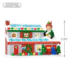 Hallmark Elf Crazy Christmas Cheer Musical Ornament With Light -Hot Sale Hallmark Store Buddy the Elf on Christmas House Keepsake Ornament 3999QXI7069 03