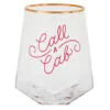 Hallmark Call A Cab Geometric Stemless Wine Glass, 19 Oz.