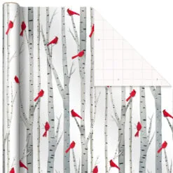 Hallmark Winter Wonder 3-Pack Christmas Wrapping Paper Assortment, 120 Sq. Ft. -Hot Sale Hallmark Store Cardinals Snowflakes and Village Gift Wrap Pack 5JXW1075 05