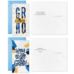 Hallmark Festive Grad Wishes Graduation Cards Assortment, Pack Of 36 -Hot Sale Hallmark Store Casual Painted Money Holder Graduation Cards Assortment 5GEY2015 04