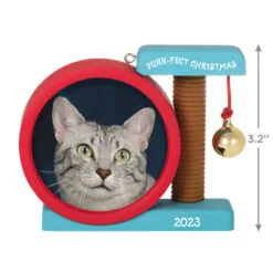 Hallmark Purr-fect Christmas 2023 Photo Frame Ornament -Hot Sale Hallmark Store Cat Scratcher Toy Picture Frame Keepsake Ornament 1599QGO2597 03