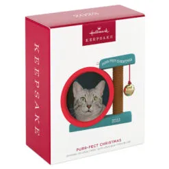 Hallmark Purr-fect Christmas 2023 Photo Frame Ornament -Hot Sale Hallmark Store Cat Scratcher Toy Picture Frame Keepsake Ornament 1599QGO2597 04