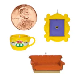 Hallmark Mini Friends Coffee Cup, Frame And Couch Ornaments, Set Of 3 -Hot Sale Hallmark Store Central Perk Mug Couch Frame Keepsake Ornaments 2199QXM9257 07