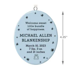 Hallmark Ceramic Personalized Ornament—Vertical Oval -Hot Sale Hallmark Store Ceramic Personalized OrnamentVertical Oval 1999QHE1739B2 03
