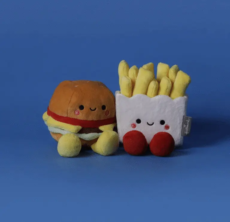 Hallmark Better Together Burger And Fries Magnetic Plush, 5" 2 Hallmark Better Together Burger And Fries Magnetic Plush, 5" - Image 2