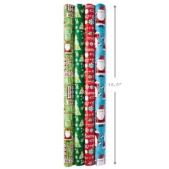 Hallmark Christmas Cheer 4-Pack Reversible Wrapping Paper Assortment, 150 Sq. Ft. 9 Hallmark Christmas Cheer 4-Pack Reversible Wrapping Paper Assortment, 150 Sq. Ft. -Hot Sale Hallmark Store Christmas Cheer Assortment Reversible Wrapping Paper 5JXW1736 03