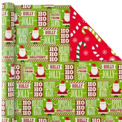 Hallmark Christmas Cheer 4-Pack Reversible Wrapping Paper Assortment, 150 Sq. Ft. 10 Hallmark Christmas Cheer 4-Pack Reversible Wrapping Paper Assortment, 150 Sq. Ft. -Hot Sale Hallmark Store Christmas Cheer Assortment Reversible Wrapping Paper 5JXW1736 04