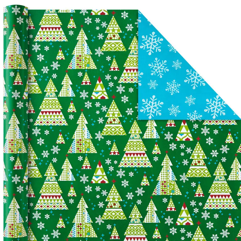Hallmark Christmas Cheer 4-Pack Reversible Wrapping Paper Assortment, 150 Sq. Ft. 5 Hallmark Christmas Cheer 4-Pack Reversible Wrapping Paper Assortment, 150 Sq. Ft. - Image 5