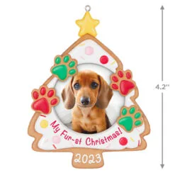 Hallmark My Fur-st Christmas 2023 Photo Frame Ornament -Hot Sale Hallmark Store Christmas Cookie Pet Picture Frame Keepsake Ornament 1599QGO2607 03