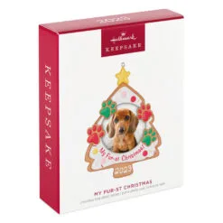 Hallmark My Fur-st Christmas 2023 Photo Frame Ornament -Hot Sale Hallmark Store Christmas Cookie Pet Picture Frame Keepsake Ornament 1599QGO2607 04