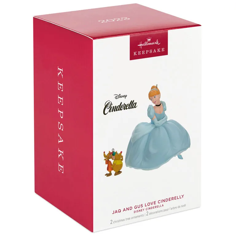 Hallmark Disney Cinderella Jaq And Gus Love Cinderelly Christmas Ornaments, Set Of 2 4 Hallmark Disney Cinderella Jaq And Gus Love Cinderelly Christmas Ornaments, Set Of 2 - Image 4