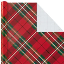 Hallmark Classic Plaids 4-Pack Wrapping Paper Assortment, 120 Sq. Ft. -Hot Sale Hallmark Store Classic Plaids Christmas Wrapping Paper Assortment 5JXW1040 03