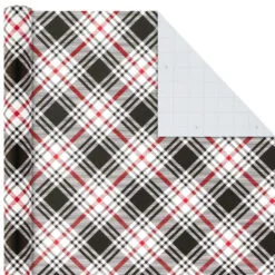 Hallmark Classic Plaids 4-Pack Wrapping Paper Assortment, 120 Sq. Ft. -Hot Sale Hallmark Store Classic Plaids Christmas Wrapping Paper Assortment 5JXW1040 04