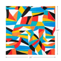 Hallmark 26" Colorful Abstract Fabric Gift Wrap With Elastic Band -Hot Sale Hallmark Store Colorful Abstract Fabric Gift Wrap With Elastic Band 1299EJR6379 04