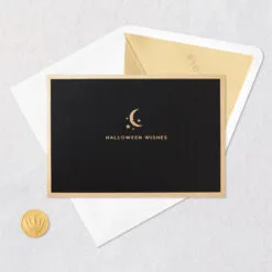 Hallmark Crescent Moon 3-D Pop-Up Halloween Card -Hot Sale Hallmark Store Crescent Moon and Bats 3D PopUp Halloween Card 1299IEH3001 06