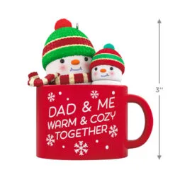 Hallmark Dad & Me Hot Cocoa Mug 2023 Ornament 8 Hallmark Dad & Me Hot Cocoa Mug 2023 Ornament -Hot Sale Hallmark Store Dad Me Snowmen in Mug Keepsake Ornament 1599QGO2579 03