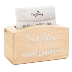 Hallmark Daily Hope 30-Day Promise Box With Inspirational Cards -Hot Sale Hallmark Store Daily Hope Wood Promise Box and 30 Inspirational Cards 1BMK1602 03