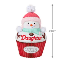 Hallmark Daughter Cupcake 2023 Ornament -Hot Sale Hallmark Store Daughter Snowman Cupcake 2023 Keepsake Ornament 1399QGO2539 03