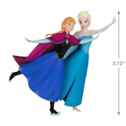 Hallmark Disney Frozen 10th Anniversary Two Sisters, One Heart Ornament 8 Hallmark Disney Frozen 10th Anniversary Two Sisters, One Heart Ornament -Hot Sale Hallmark Store Disney Anna and Elsa Skating Keepsake Ornament 2799QXD6599 03